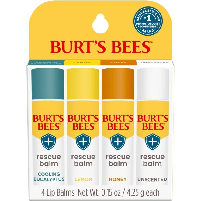 Burt's Bees Lip Balm Rescue 4 Pack